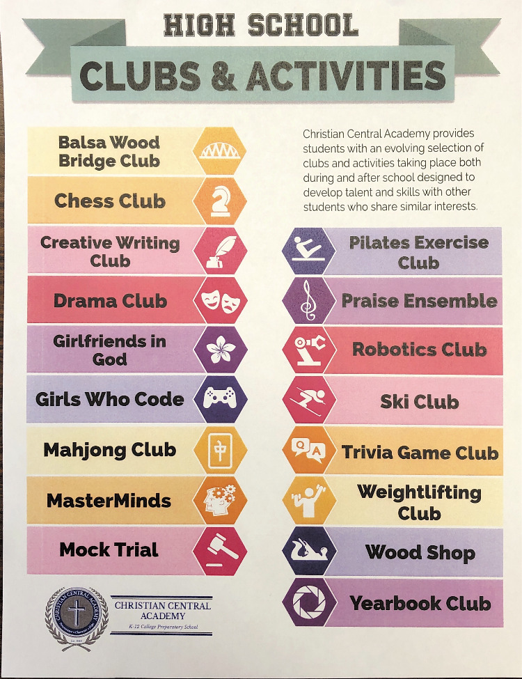 CCA Clubs Activities Christian Academy School In Buffalo NY 